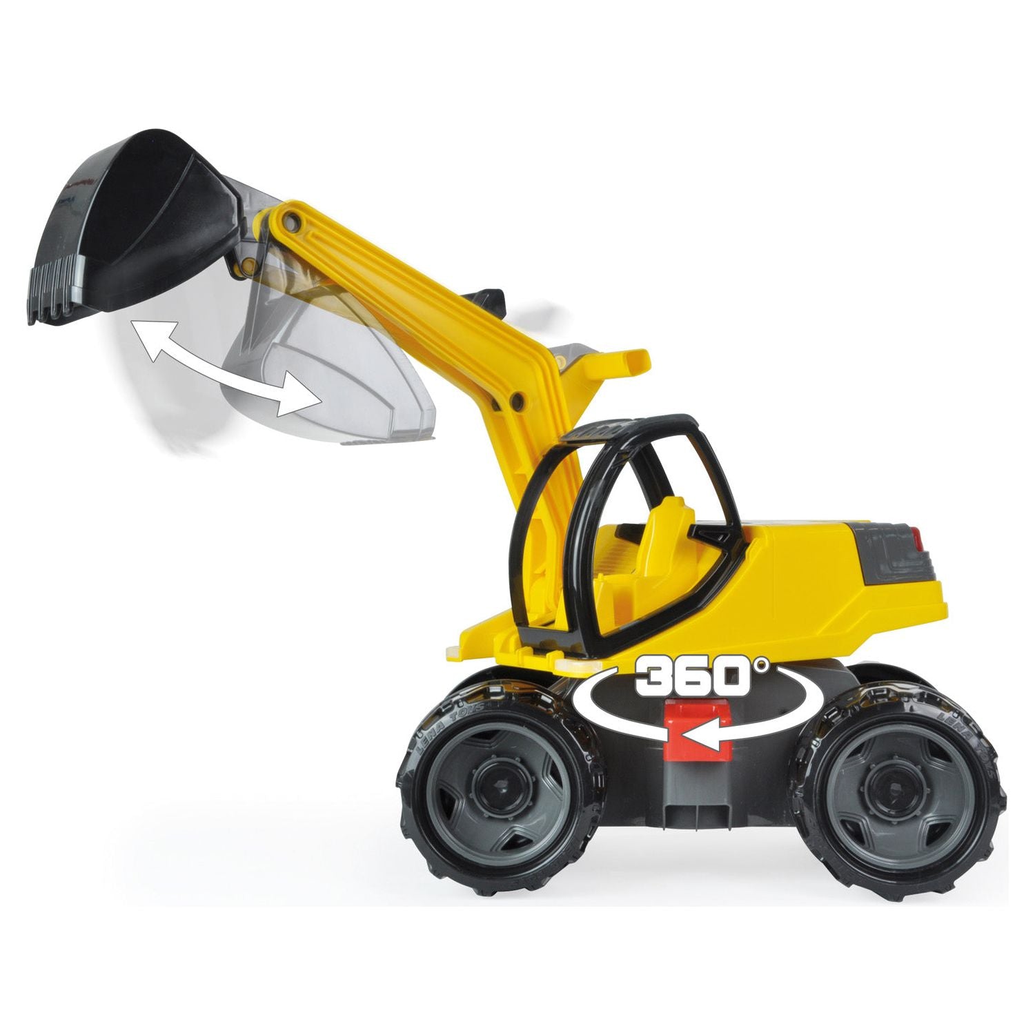GIGA TRUCKS Graafmachine Pro Zwart / Geel 63cm, Lena