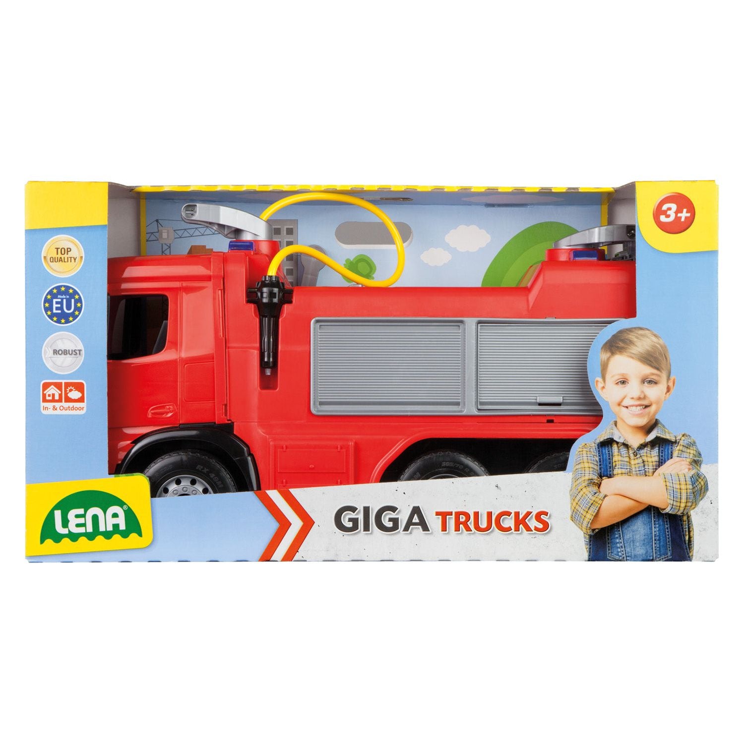 GIGA TRUCKS Ride-on Brandweerwagen Mercedes-Benz Actros 66cm, Lena