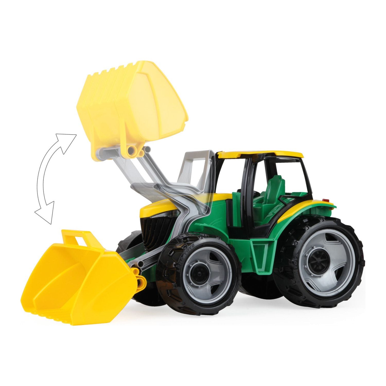 GIGA TRUCKS Tractor met voorlader Groen / Geel 62cm, Lena
