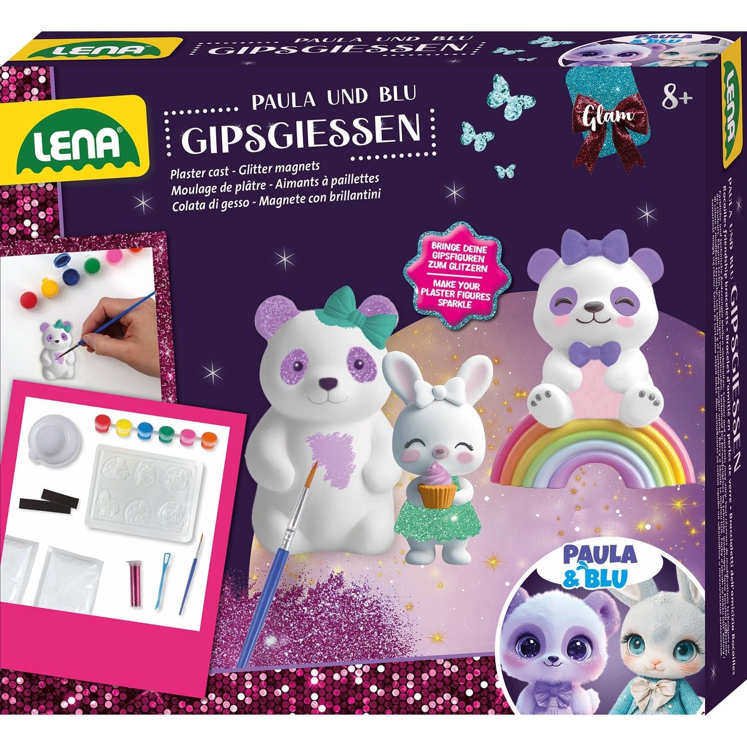Gips Gieten Glitter Figuren, Lena