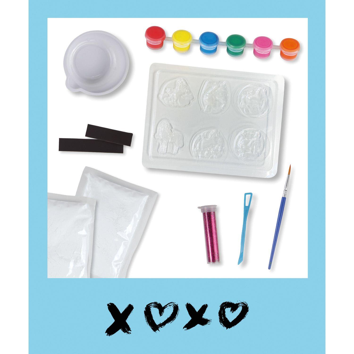 Gips Gietpaarden Glitter Magneten, Lena