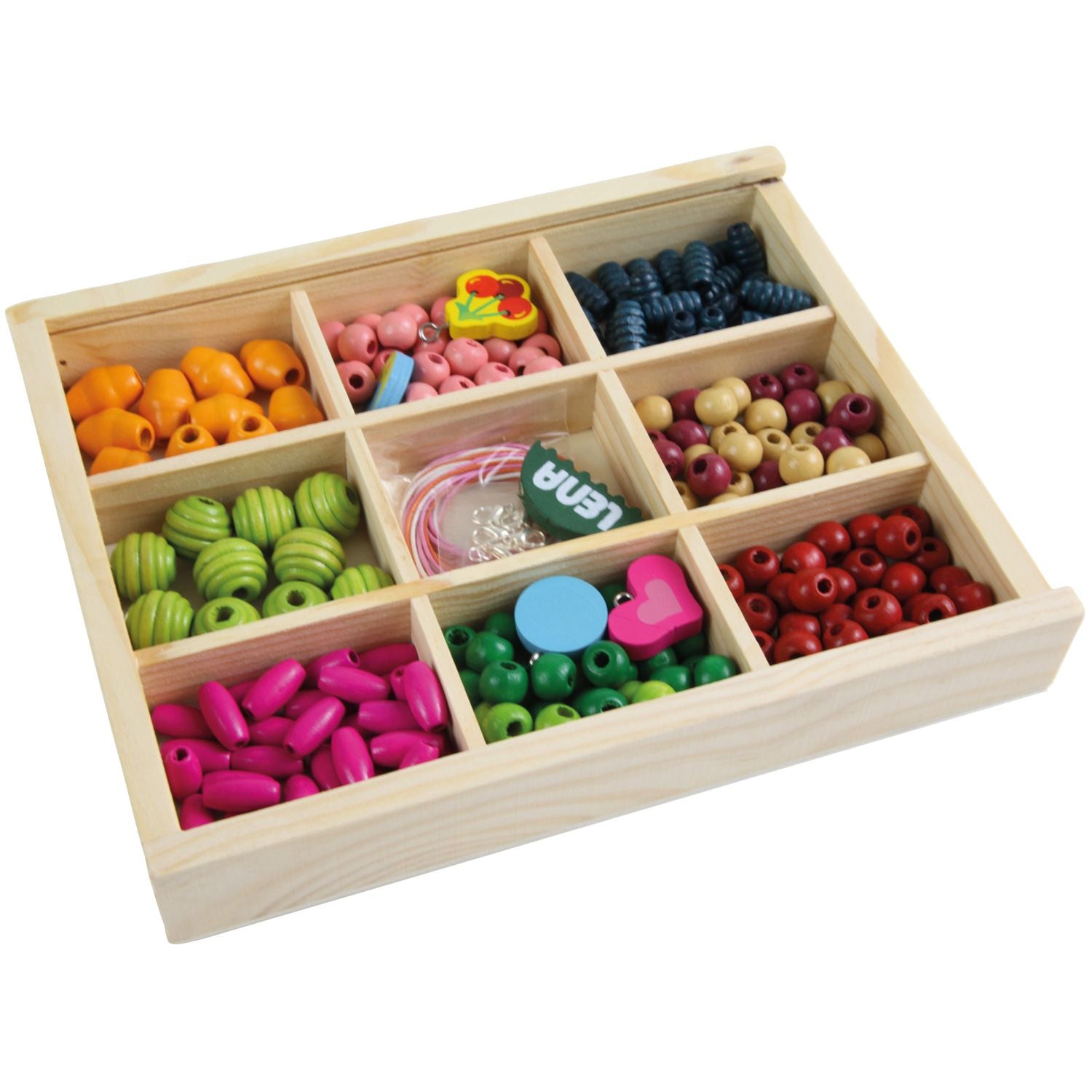 Houten Kralen Cassette Medium, Lena