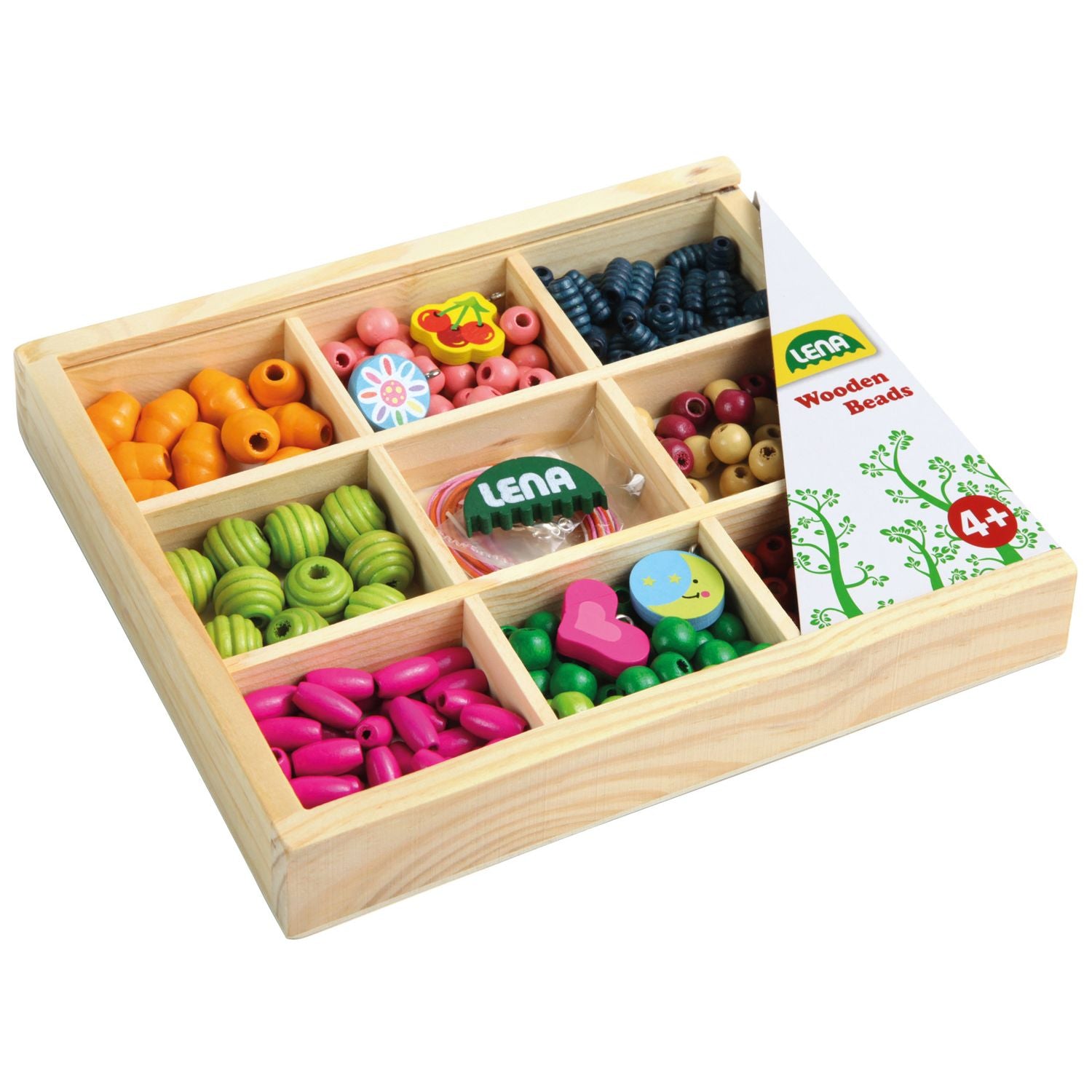 Houten Kralen Cassette Medium, Lena