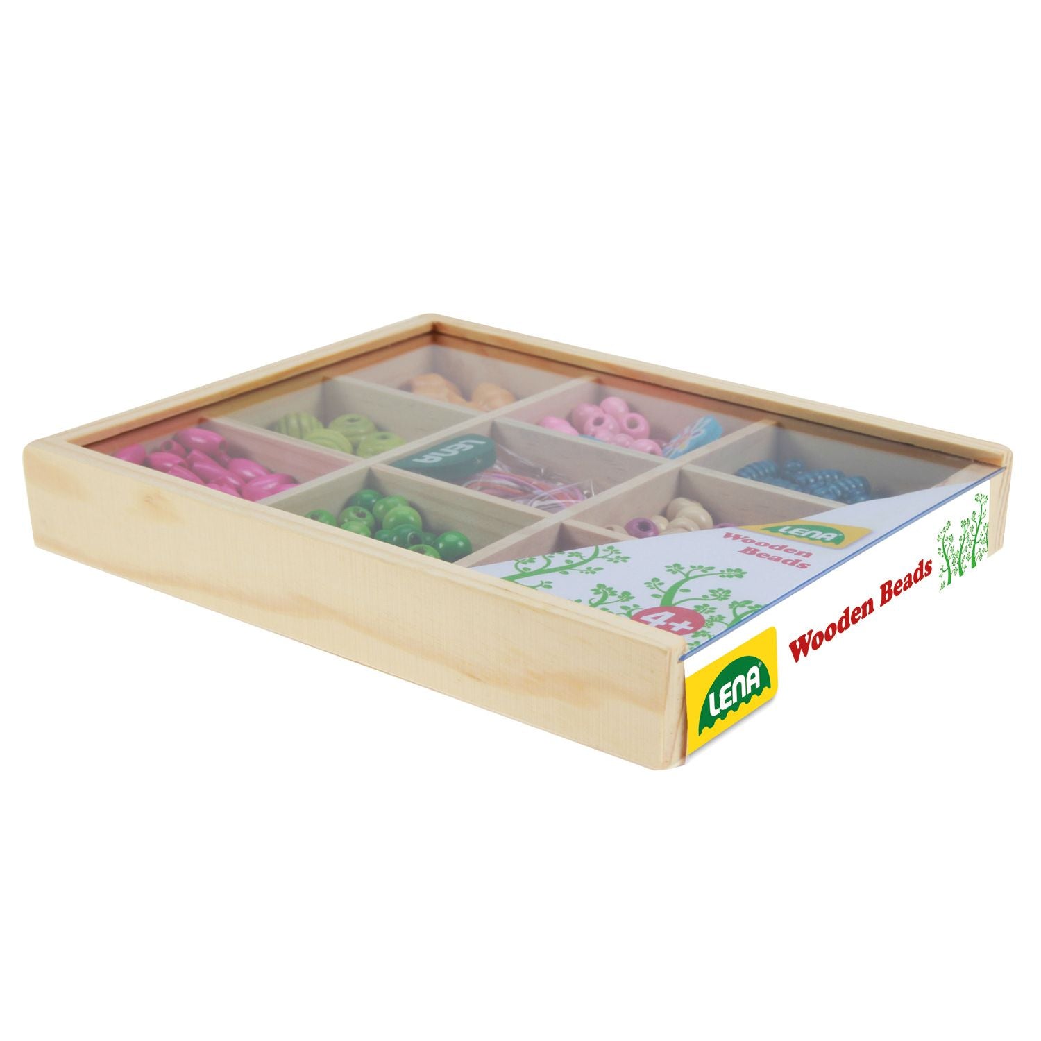 Houten Kralen Cassette Medium, Lena