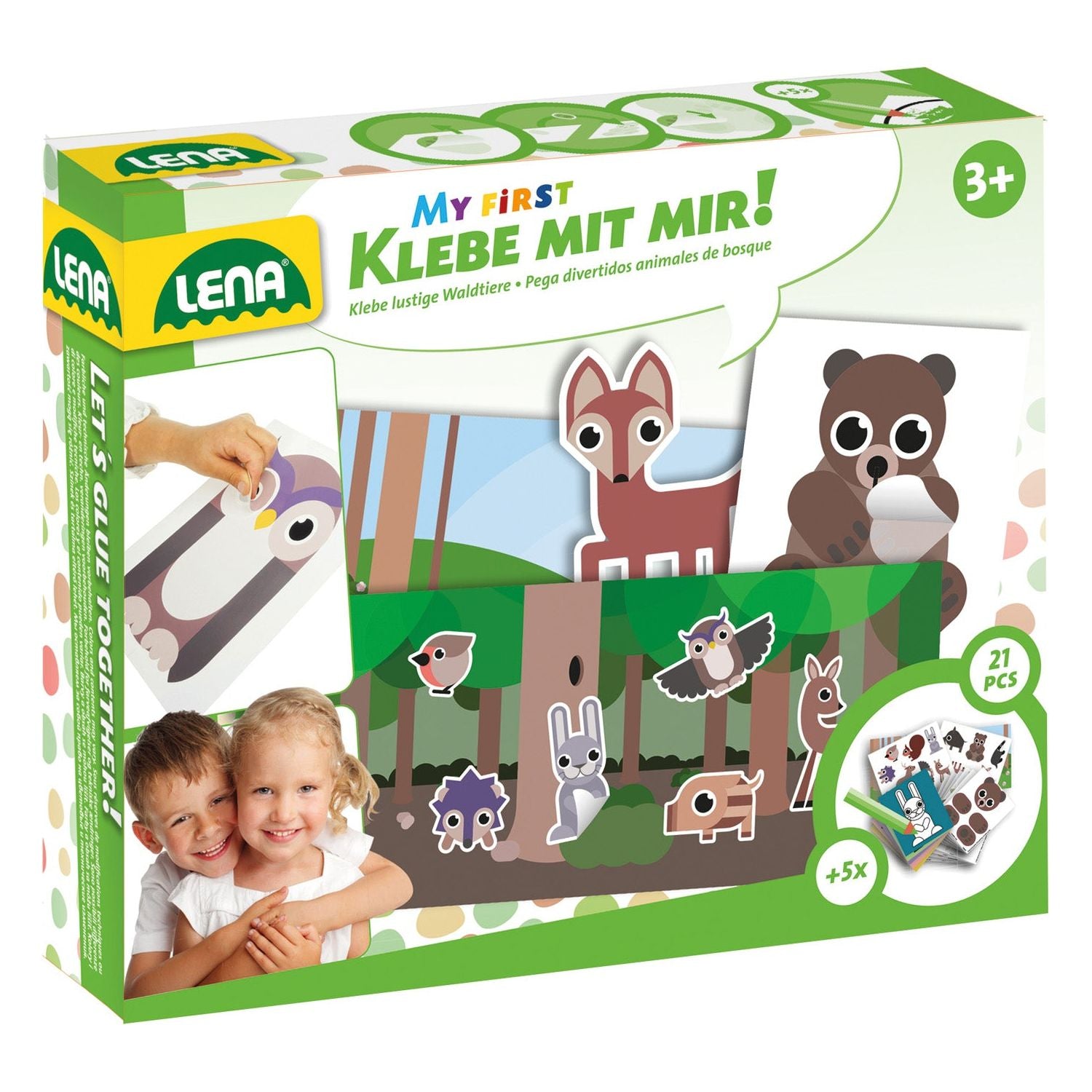 Leren Stickers Plakken Bosdieren, Lena