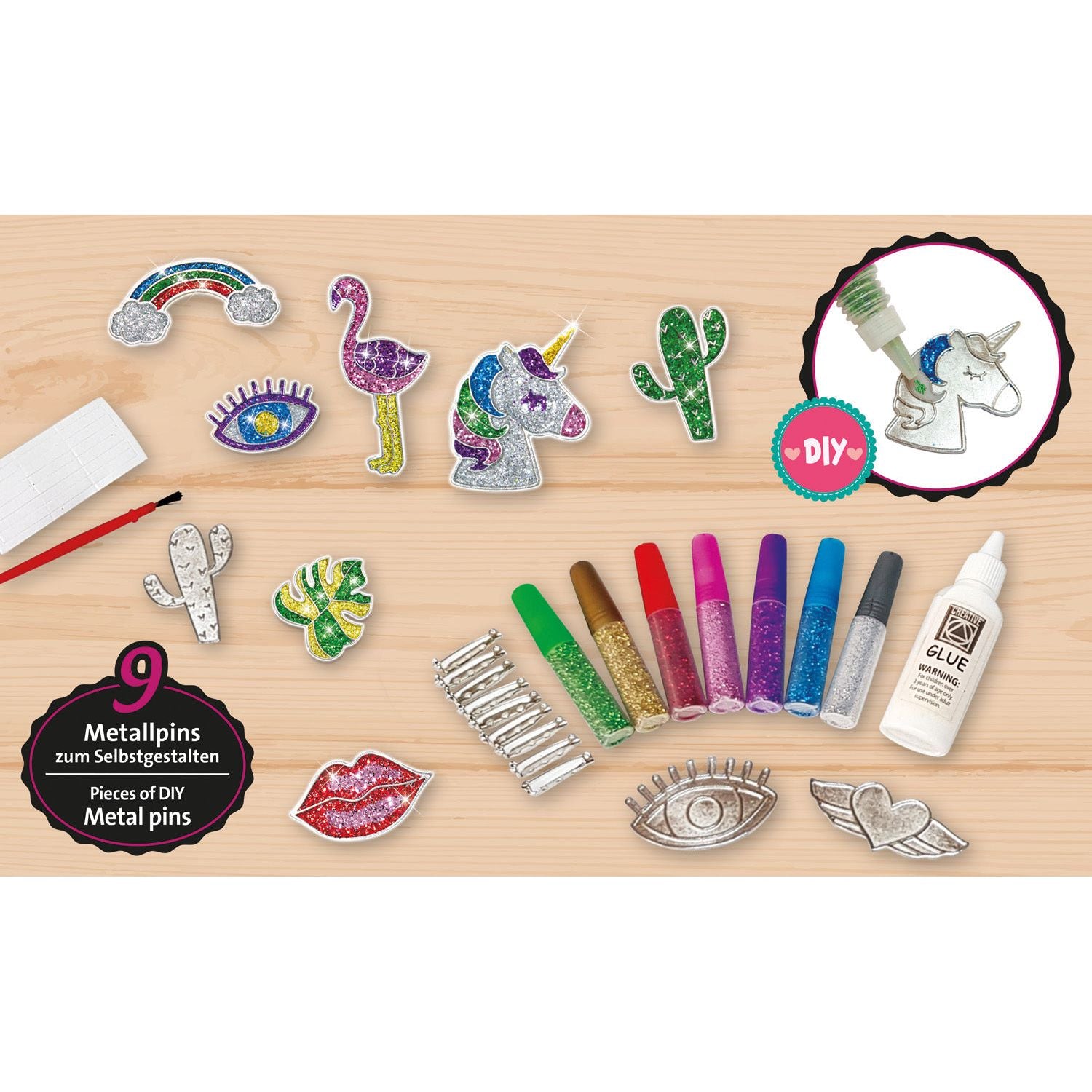 Metal Sparkling Pin, Lena