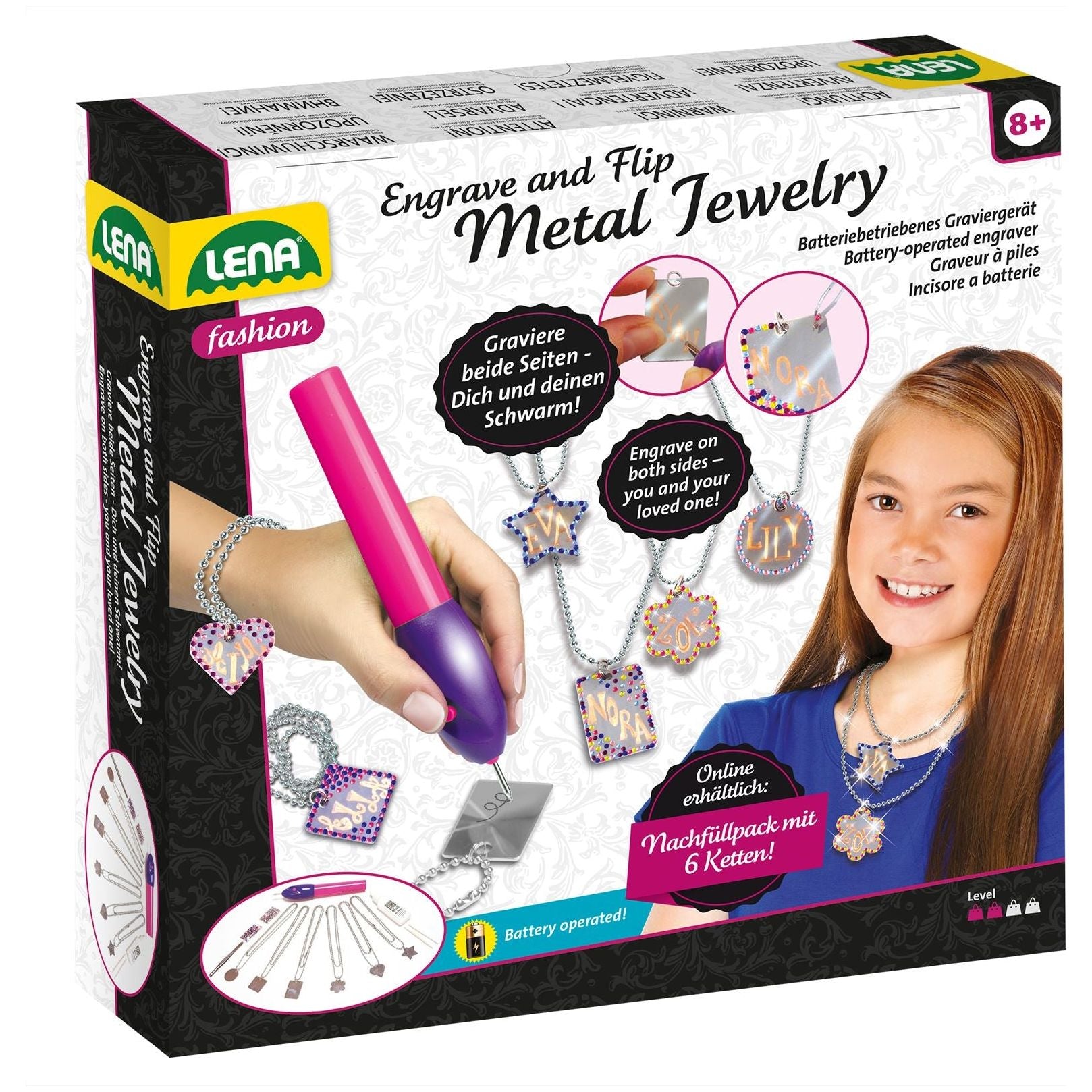 Metalen sieraden maken met graveerset, Lena