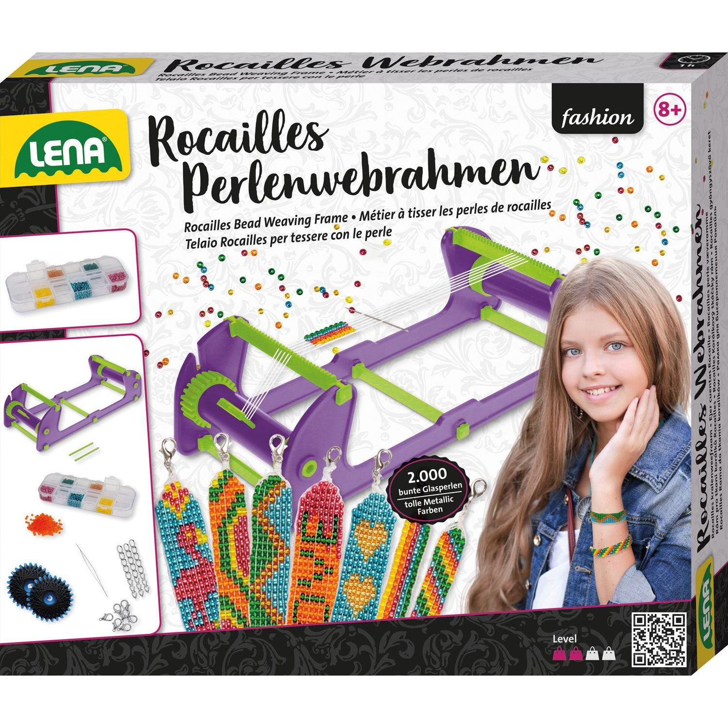 Rocailles Kralenvlecht Frame, Lena