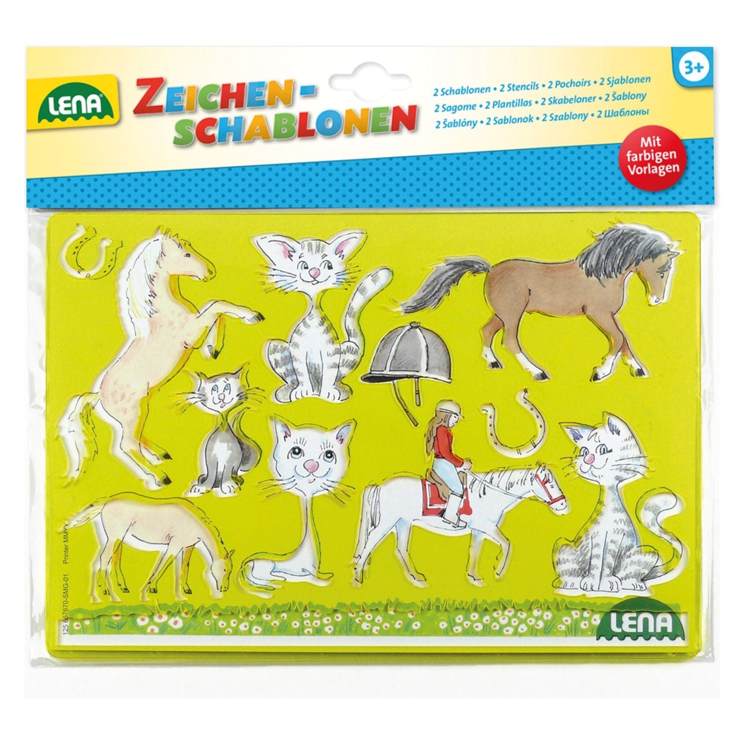 Tekensjablonen Paarden en Katten, Lena