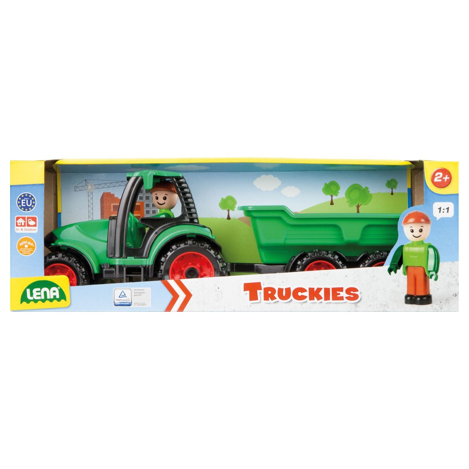 Truckies Tractor met Aanhanger en LENA® speelfiguur 36cm, Lena