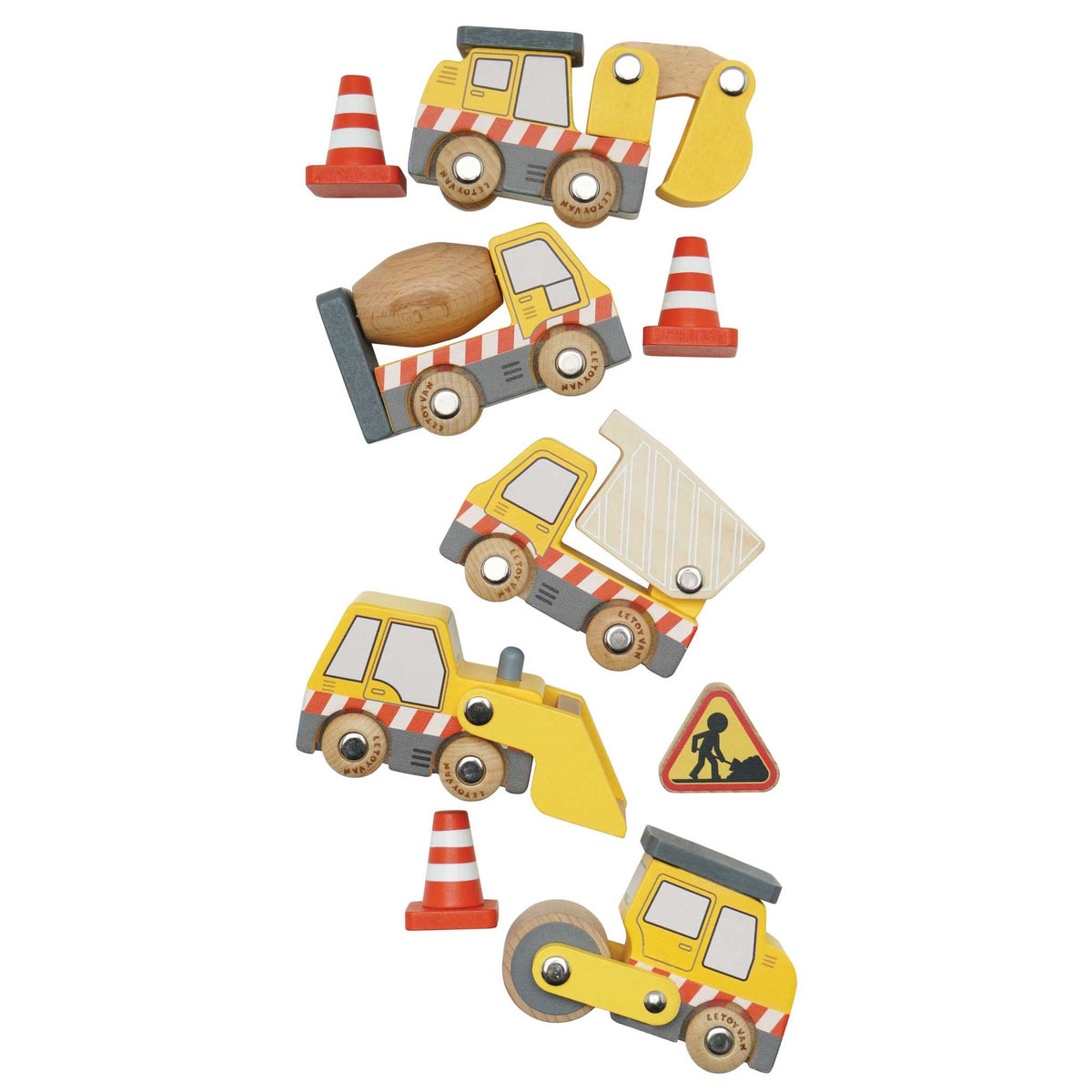 Construction Toy Cars, Trucks & Diggers - FSC 100%, Le Toy Van