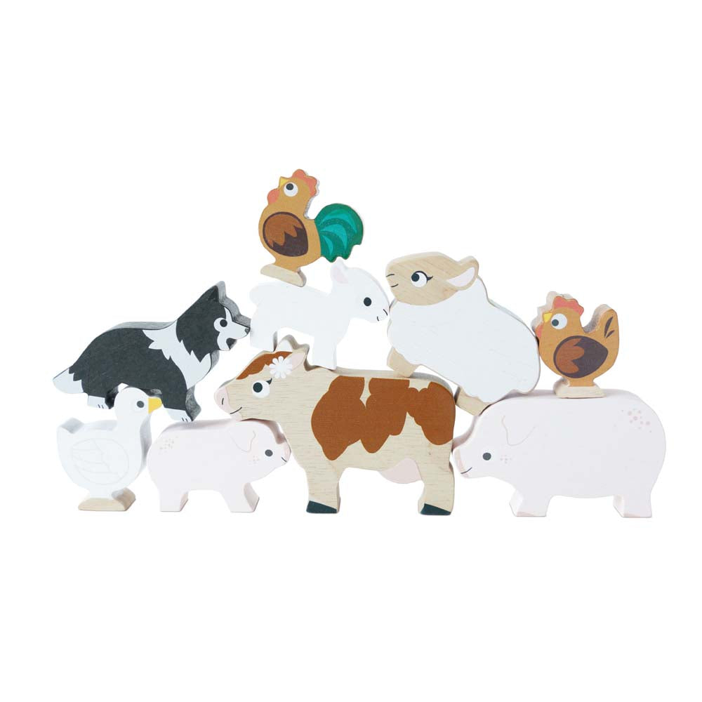 Farmyard Stacking Animals & Bag - FSC 100%, Le Toy Van