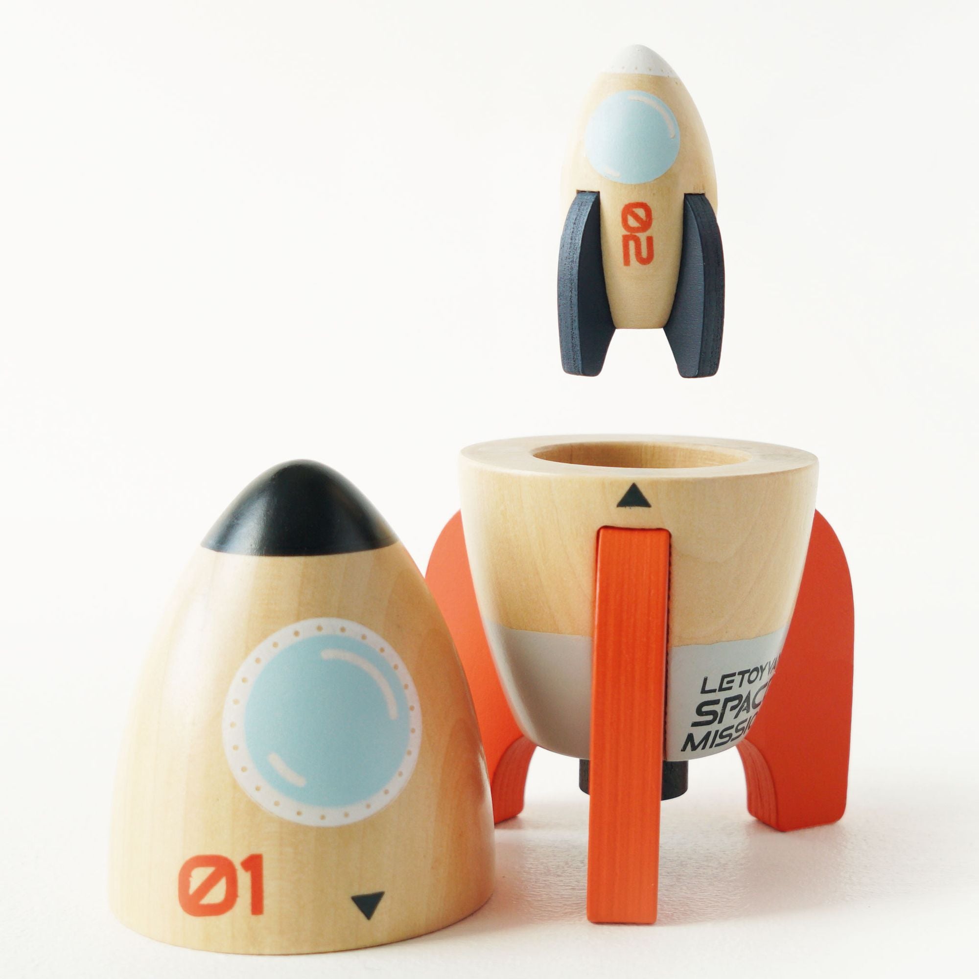 Magnetic Space Rocket Duo - FSC 100%, Le Toy Van