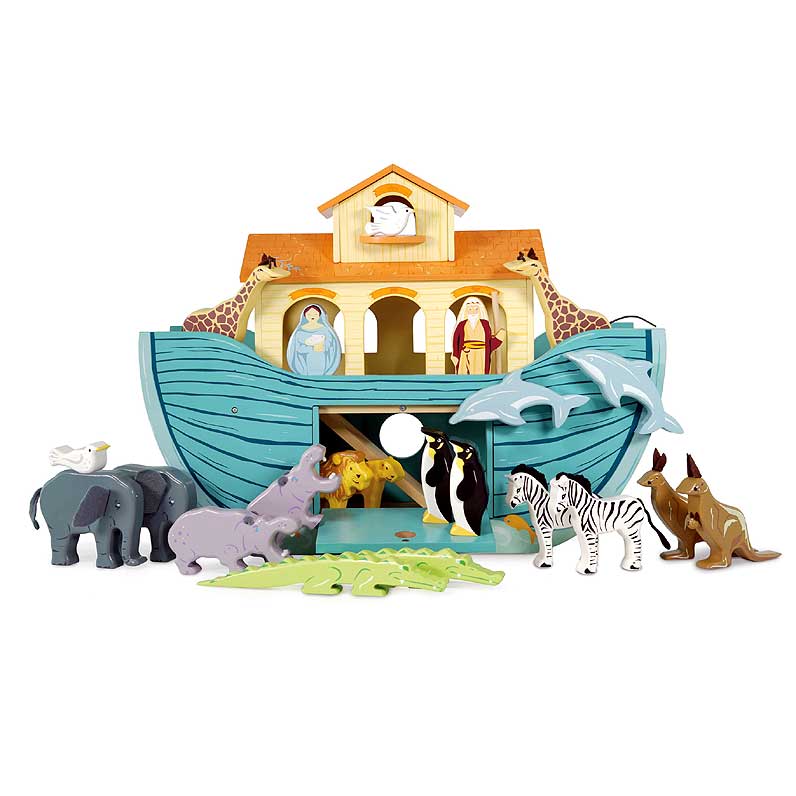Noah's Great Wooden Ark & Animals - FSC 100%, Le Toy Van