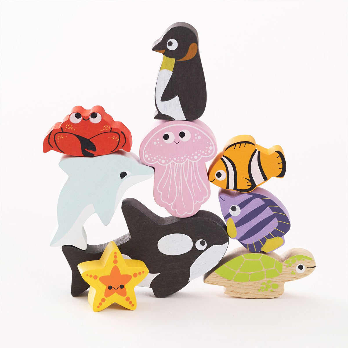 Ocean Life Stacking Animals & Bag - FSC 100%, Le Toy Van