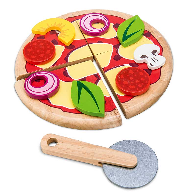 Pizza & Toppings with Slice Cutters - FSC 100%, Le Toy Van