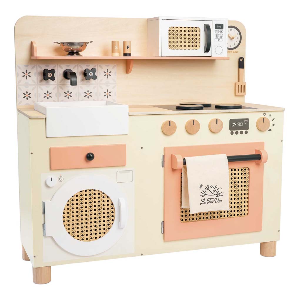 Rattan Wooden Play Kitchen - FSC 100%, Le Toy Van