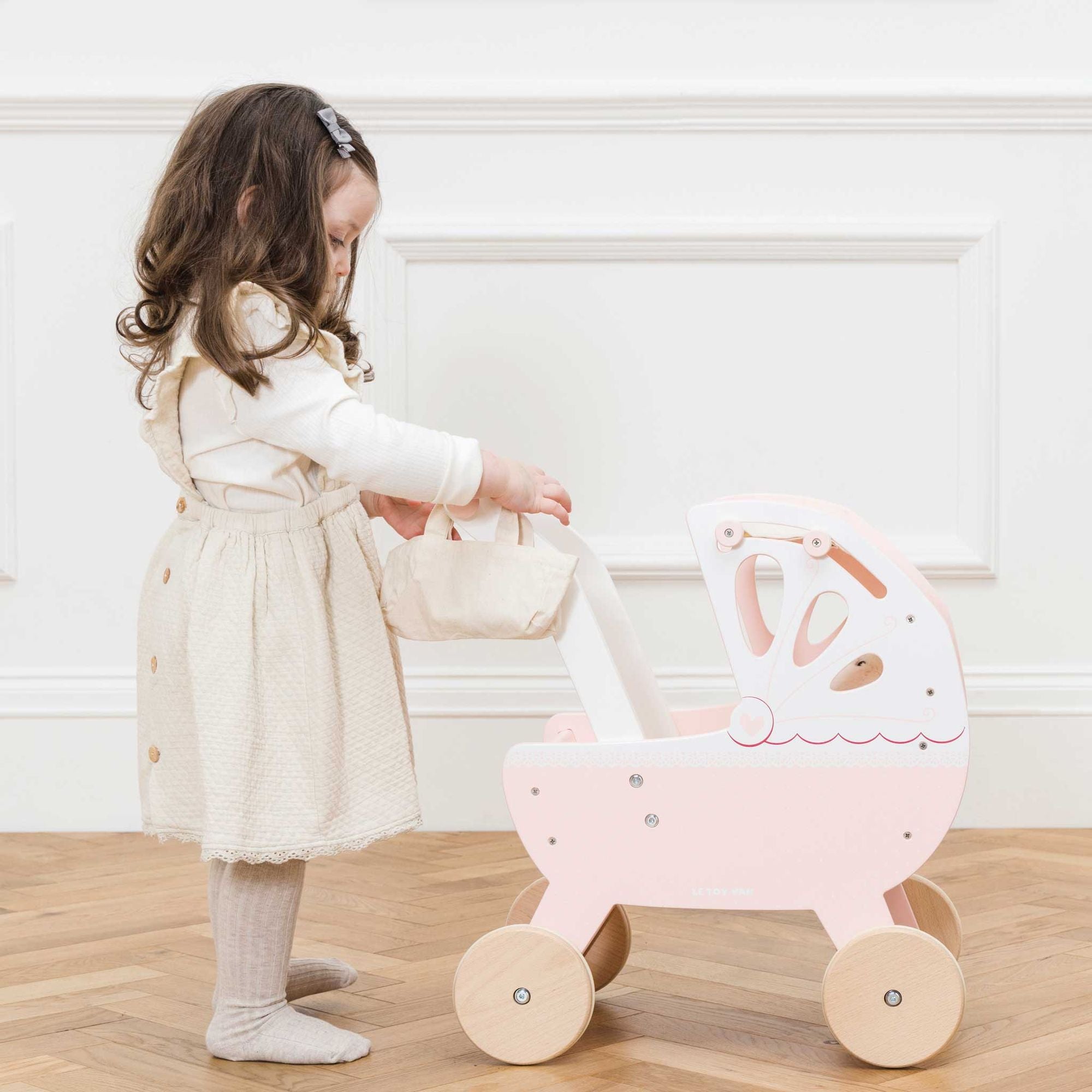 Retro Wooden Doll Pram - FSC 100%, Le Toy Van