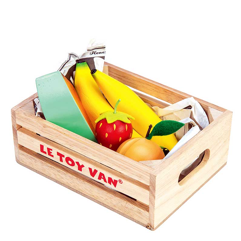 Smoothie Fruit Wooden Market Crate - FSC 100%, Le Toy Van