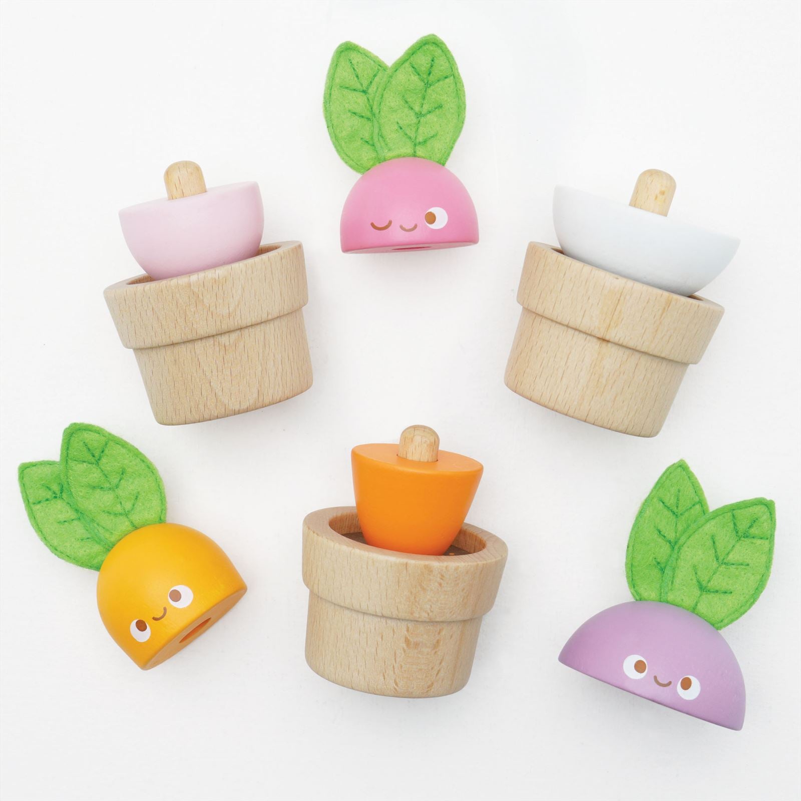 Stacking Wooden Veggies - FSC 100%, Le Toy Van
