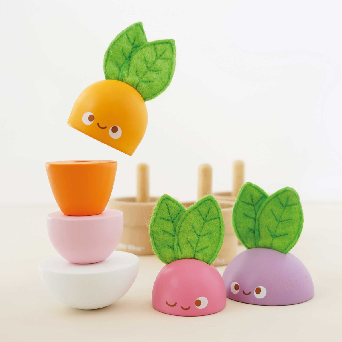 Stacking Wooden Veggies - FSC 100%, Le Toy Van