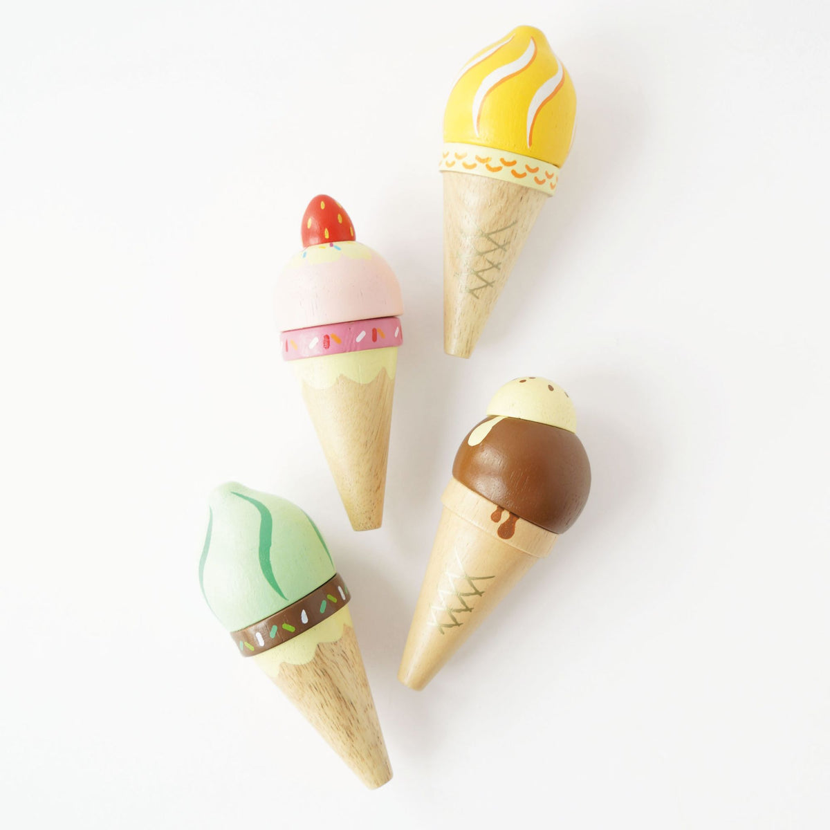 Wooden Ice Cream Cones Set - FSC 100%, Le Toy Van