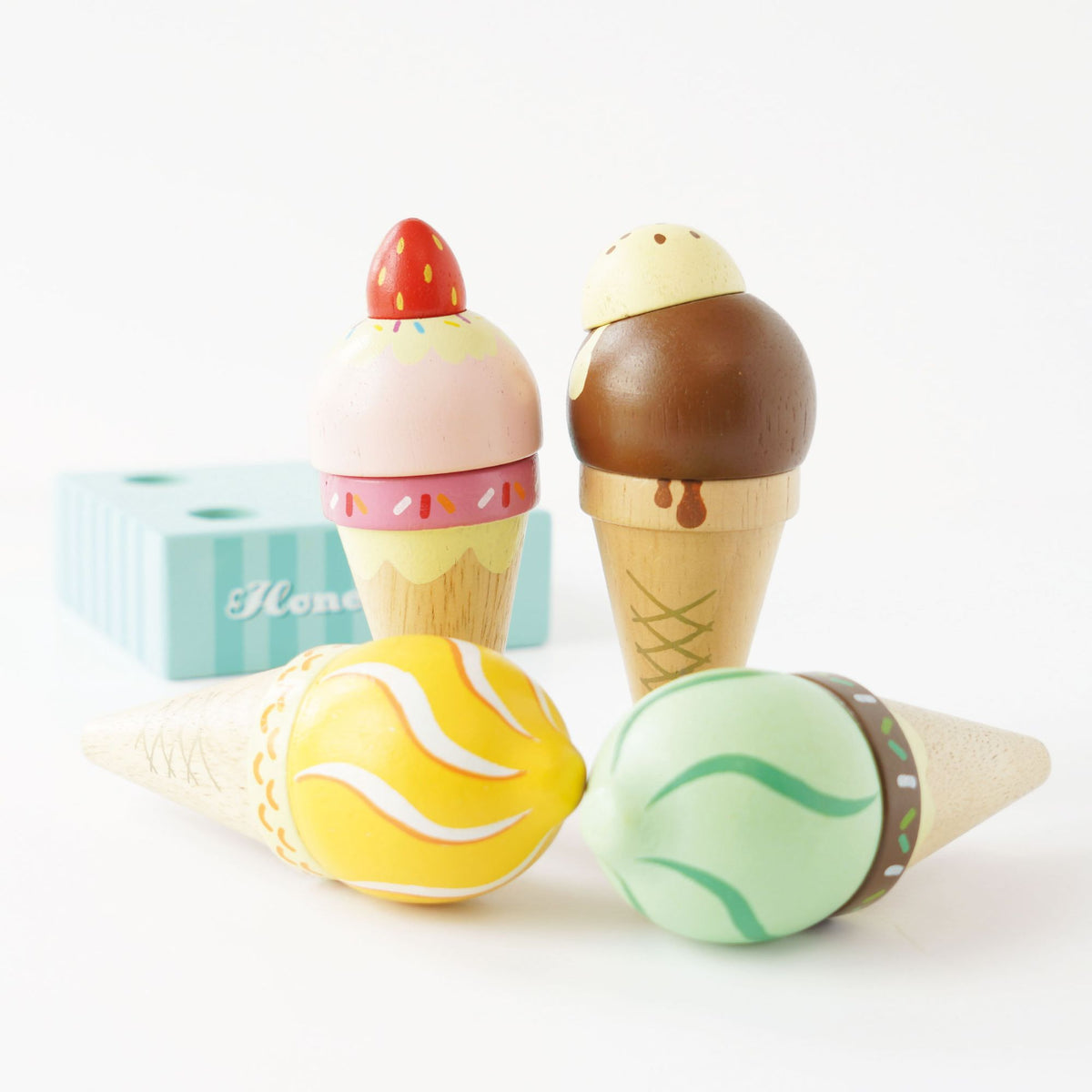 Wooden Ice Cream Cones Set - FSC 100%, Le Toy Van