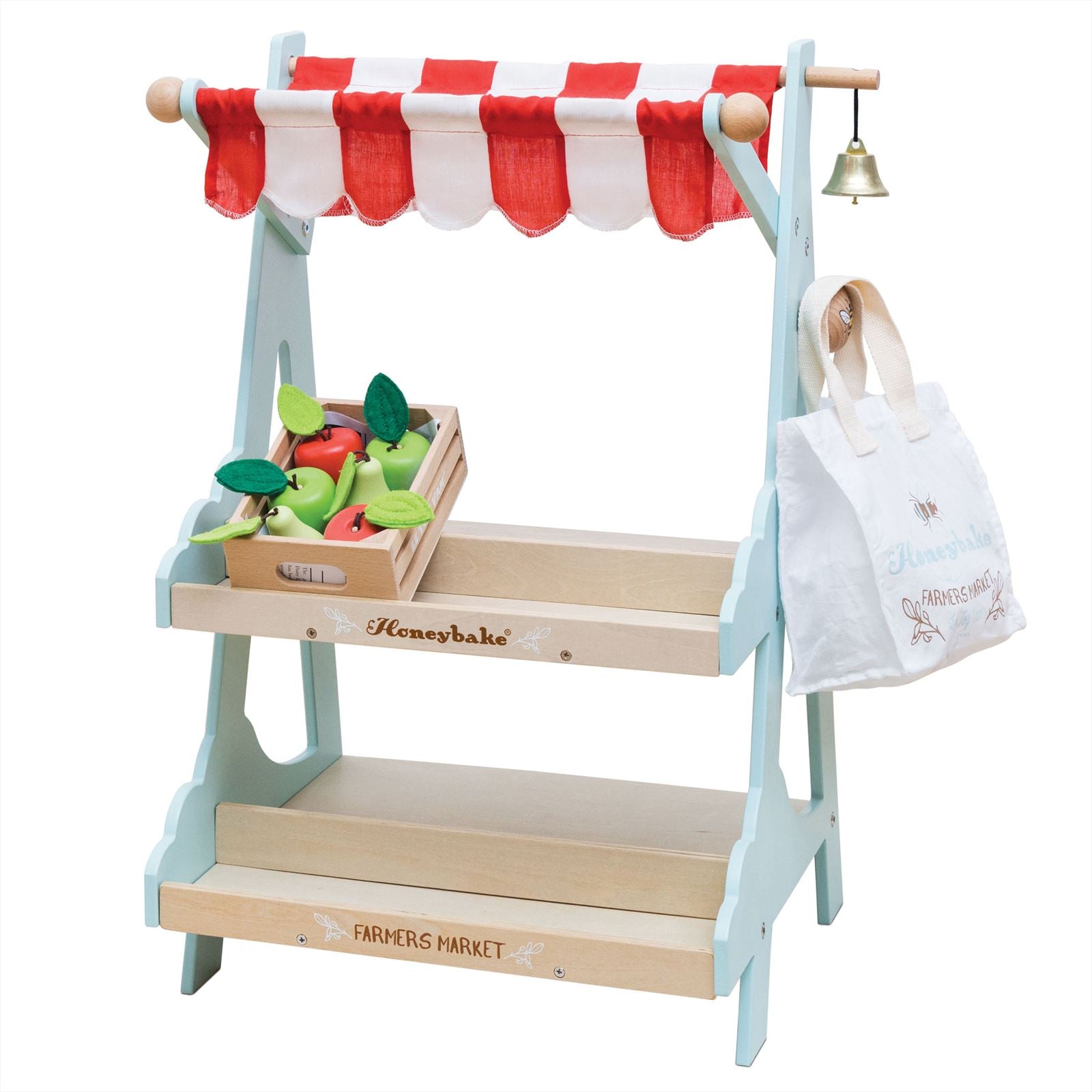 Wooden Market Stall & Fruit Play Food Crate - FSC 100%, Le Toy Van