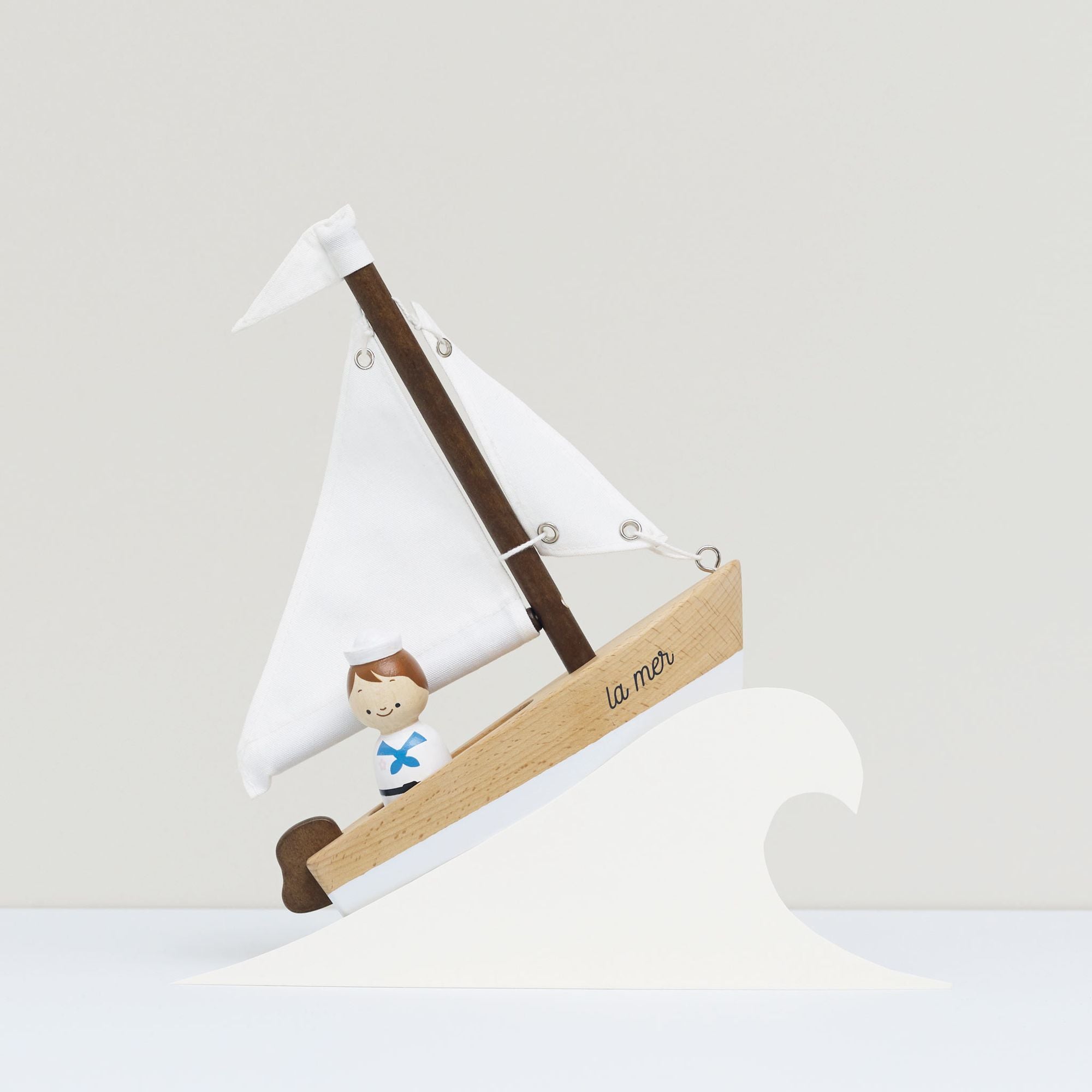 Wooden Sailing Boat & Captain - FSC 100%, Le Toy Van