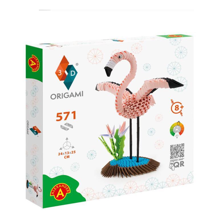 ORIGAMI 3D Flamingo - 571pcs, Alexander Toys