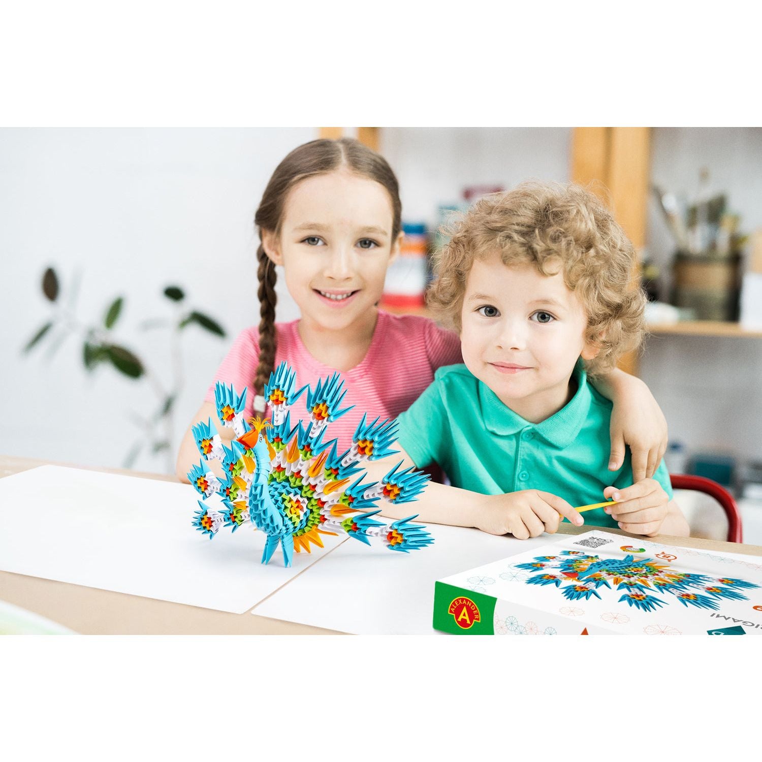 ORIGAMI 3D - Peacock - 549pcs, Alexander Toys