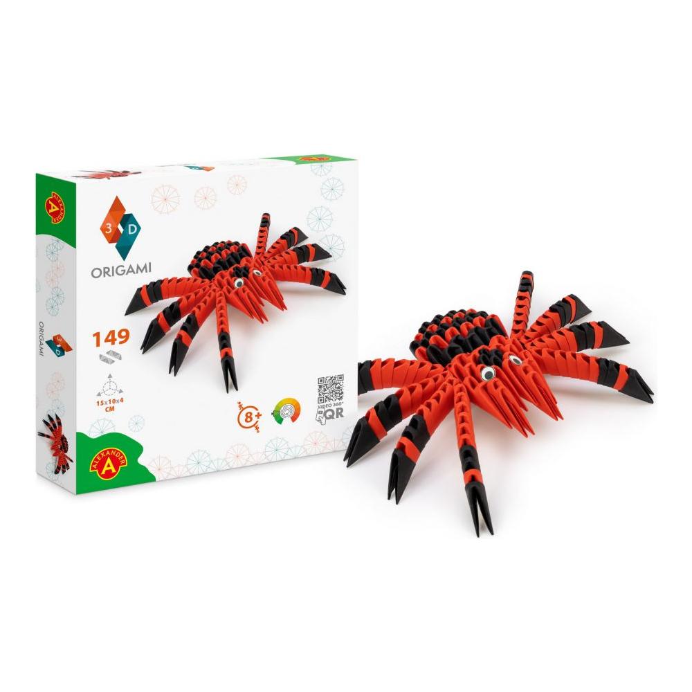 ORIGAMI 3D - Spider - 149pcs, Alexander Toys
