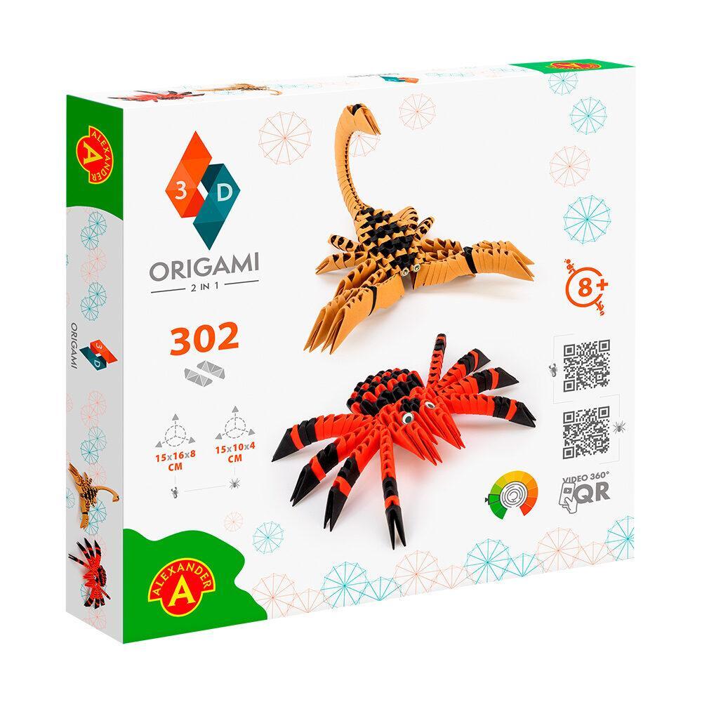 ORIGAMI 3D Spider and Scorpian - 302pcs, Alexander Toys