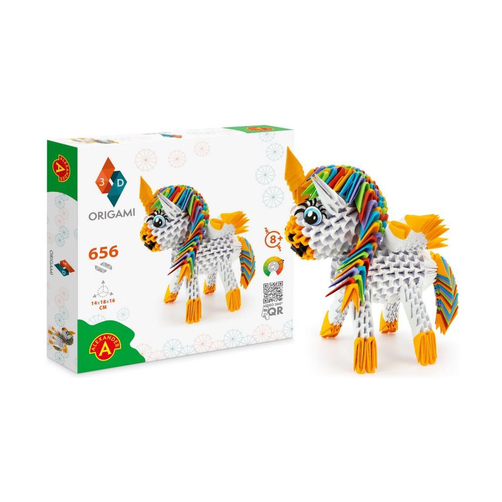 ORIGAMI 3D - Unicorn - 656pcs, Alexander Toys