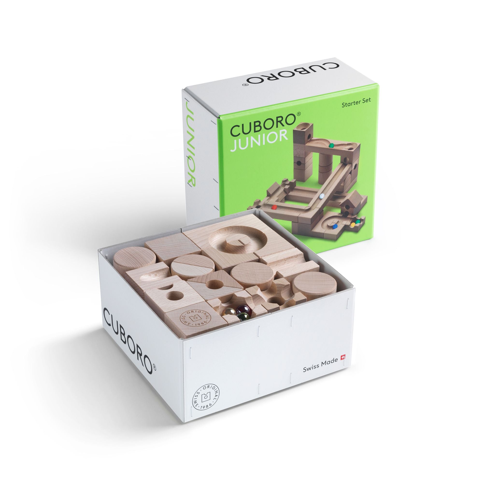 Houten knikkerbaan Junior 40 stuks, Cuboro