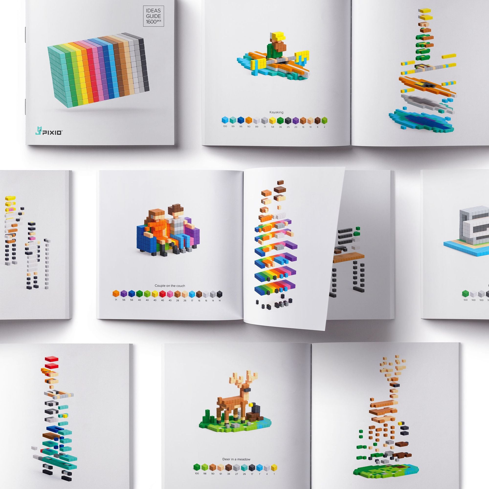 Set van 1600 magneetblokjes, Pixio