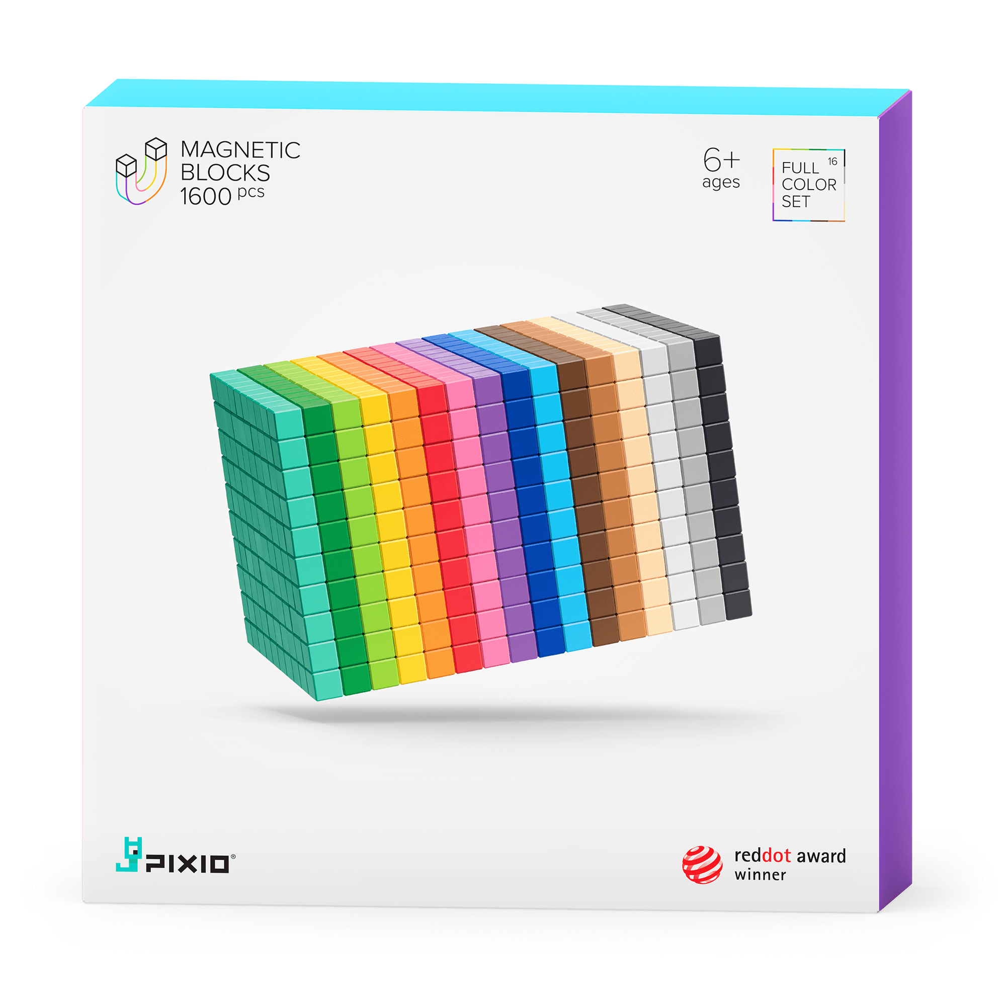 Set van 1600 magneetblokjes, Pixio