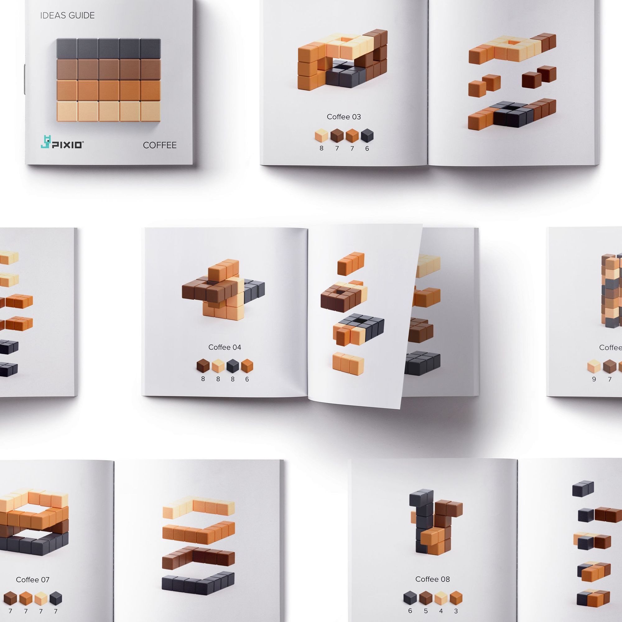 Abstract Coffee - 60 magneetblokjes, Pixio