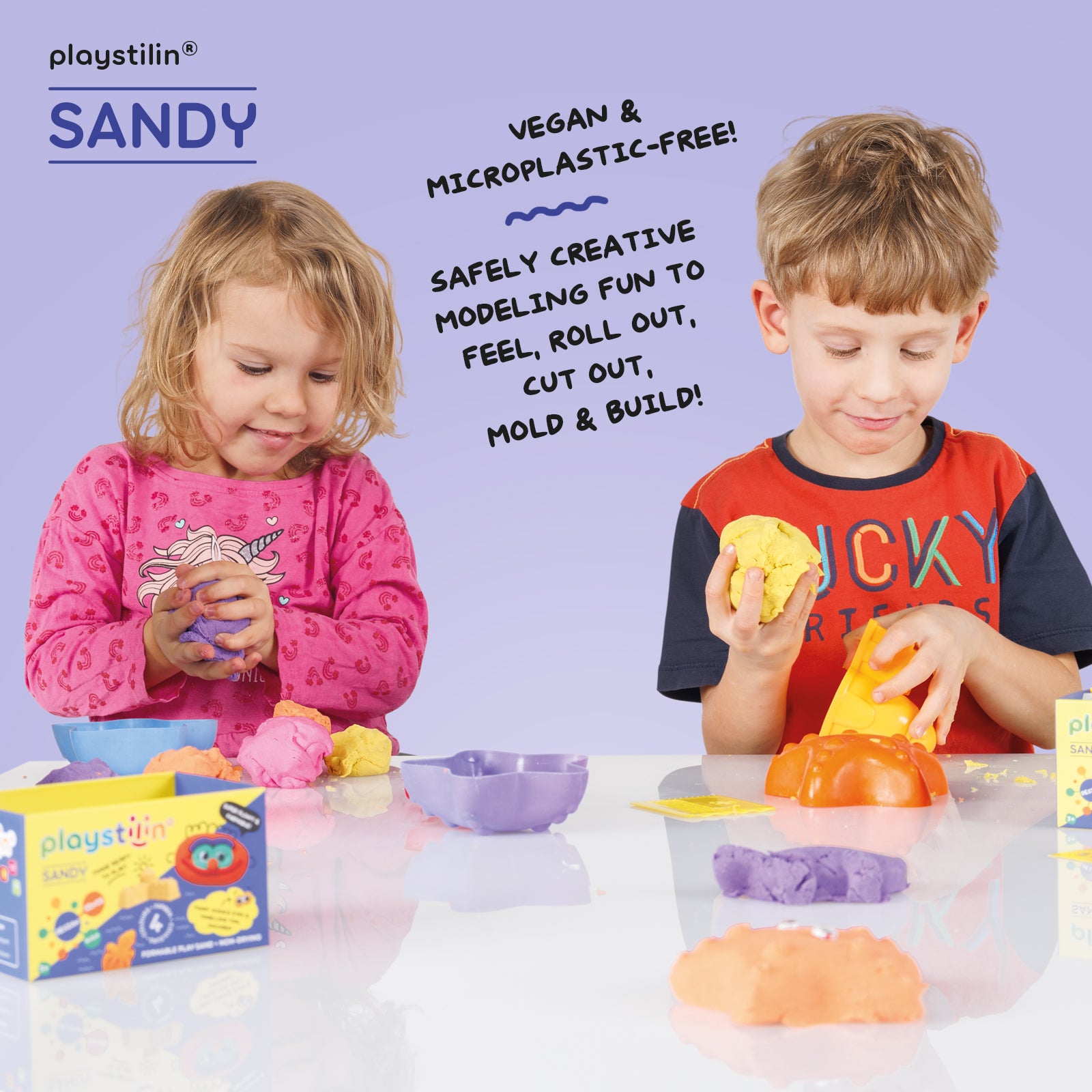 Sandy - Kneedbaar Speelzand, Playstilin