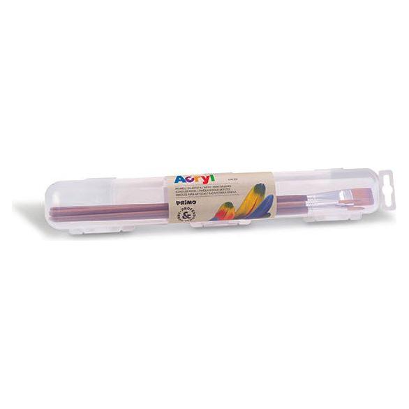 5 Kwasten Synthetisch (2 Rond, 3 Plat), Primo