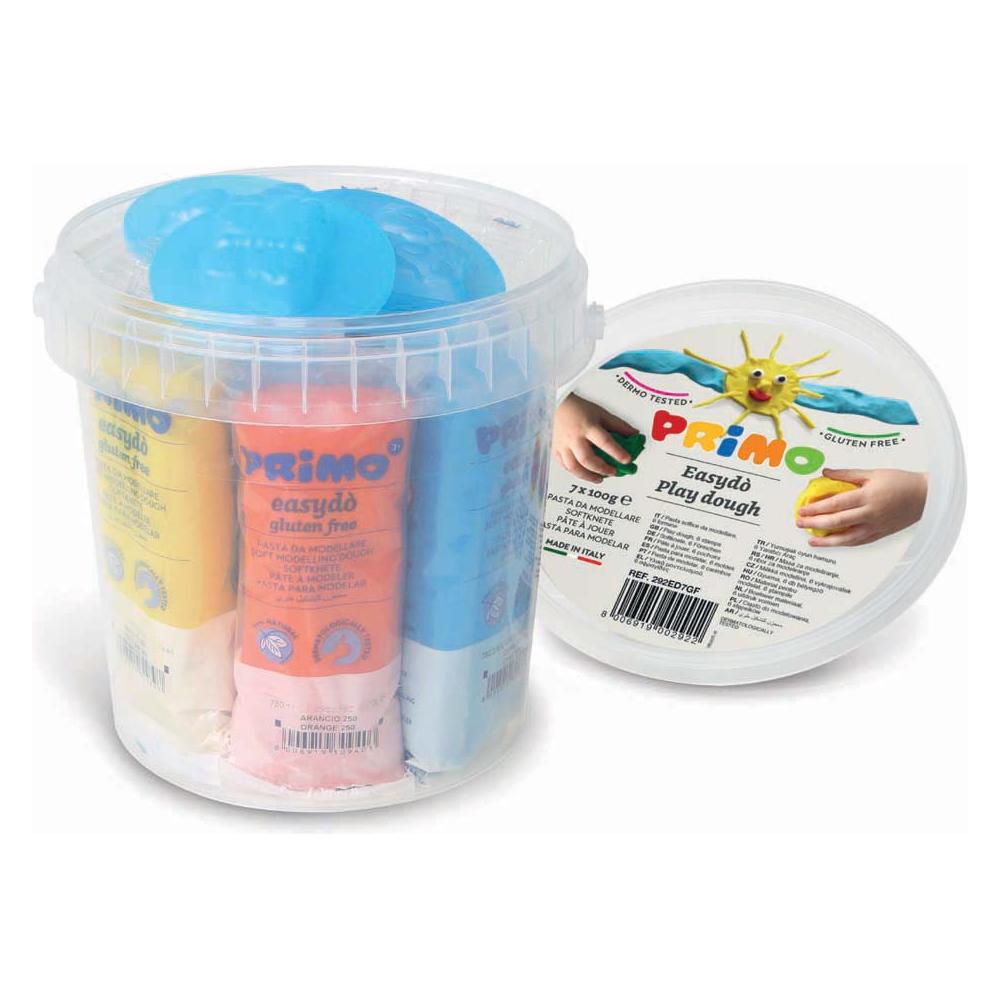 Boetseerklei 7 Kleuren in E mmer (100gr), Primo