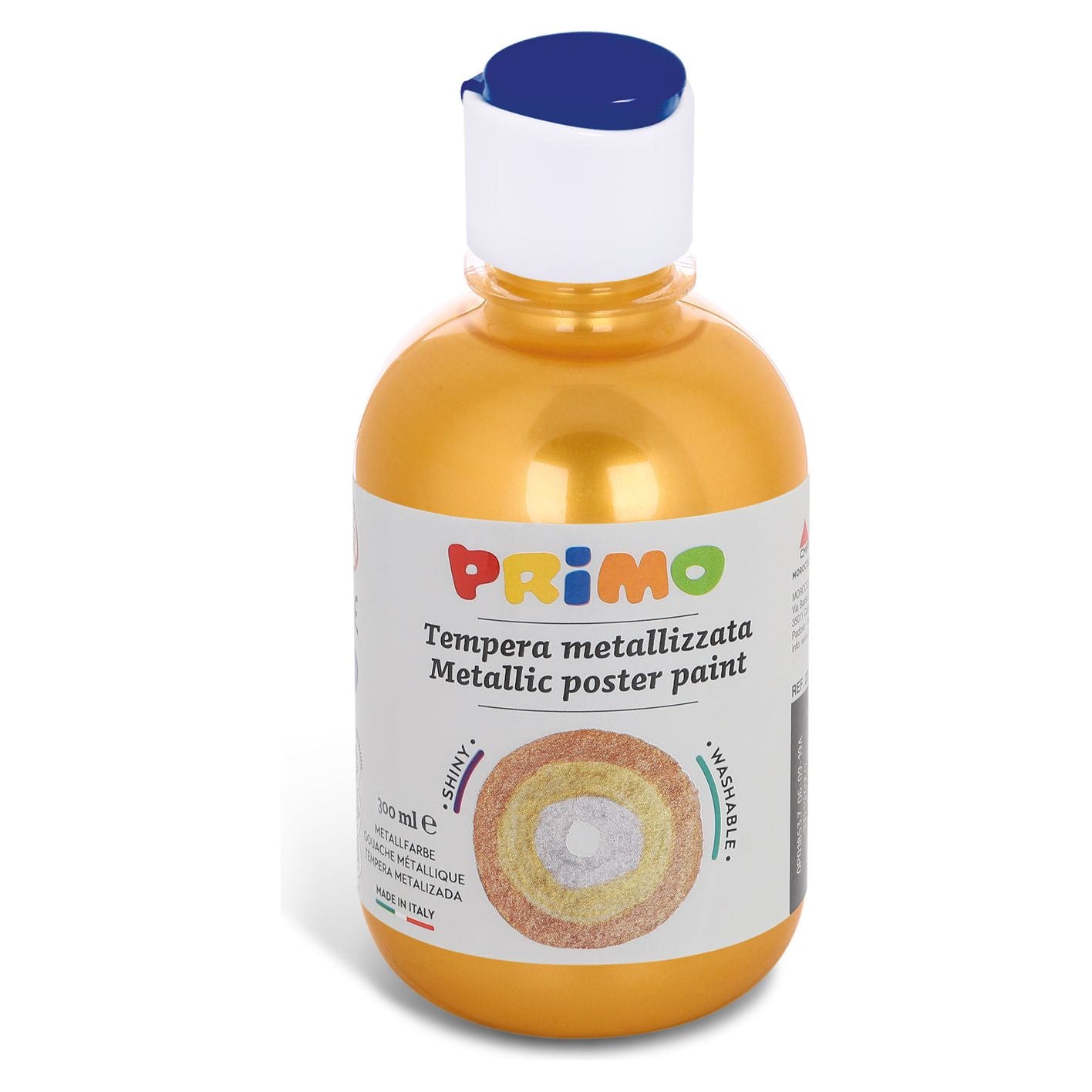 Kant-en-Klare Metallic Plakkaatverf, Fles 300 ml met Debietdop Goud 920, Primo
