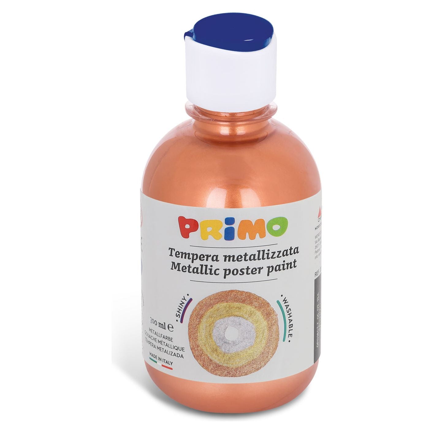 Kant-en-Klare Metallic Plakkaatverf, Fles 300 ml met Debietdop Koper 930, Primo