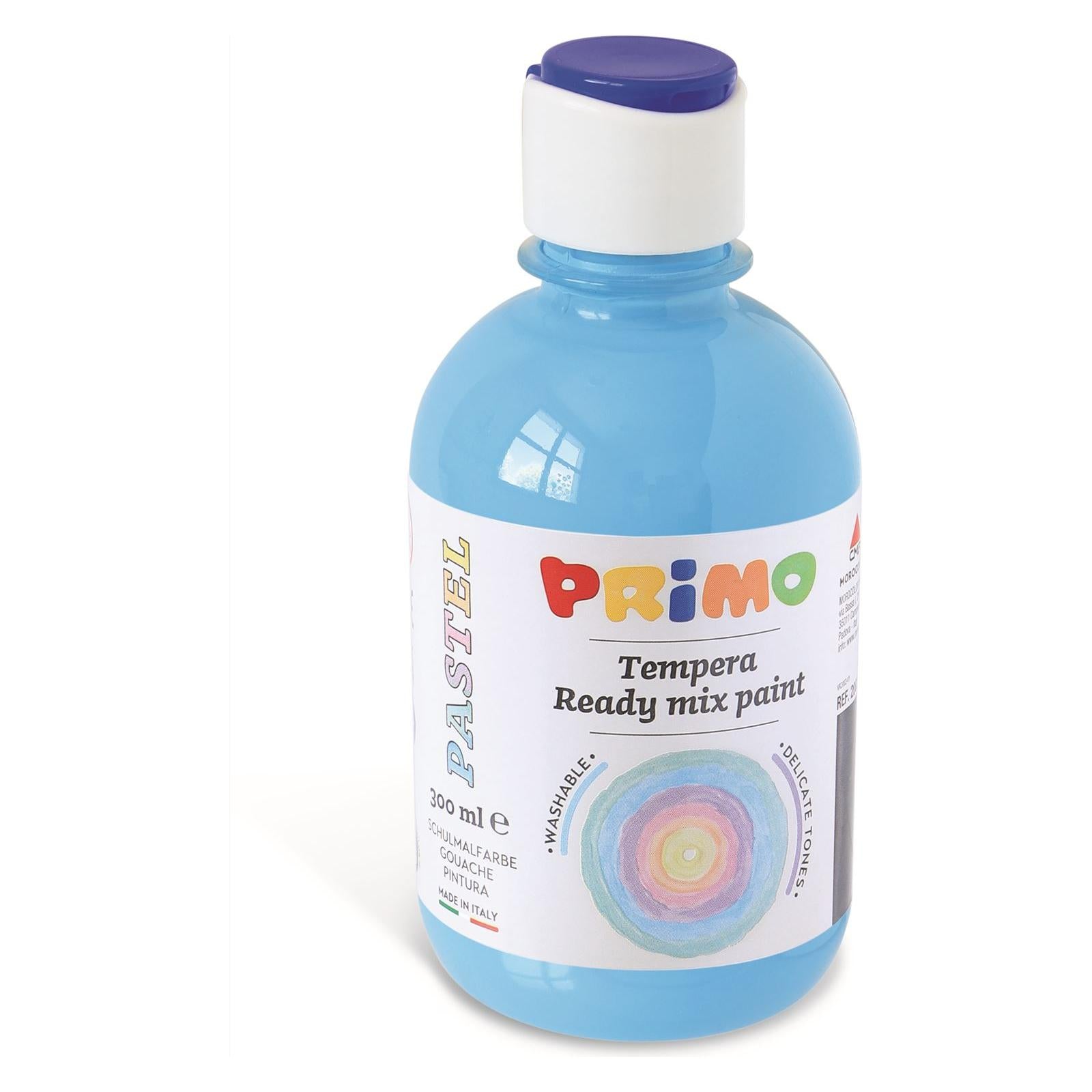 Kant-en-Klare Pastel Plakkaatverf, Fles 300 ml met Dop met Debietregeling Pastel Lichtblauw 550, Primo