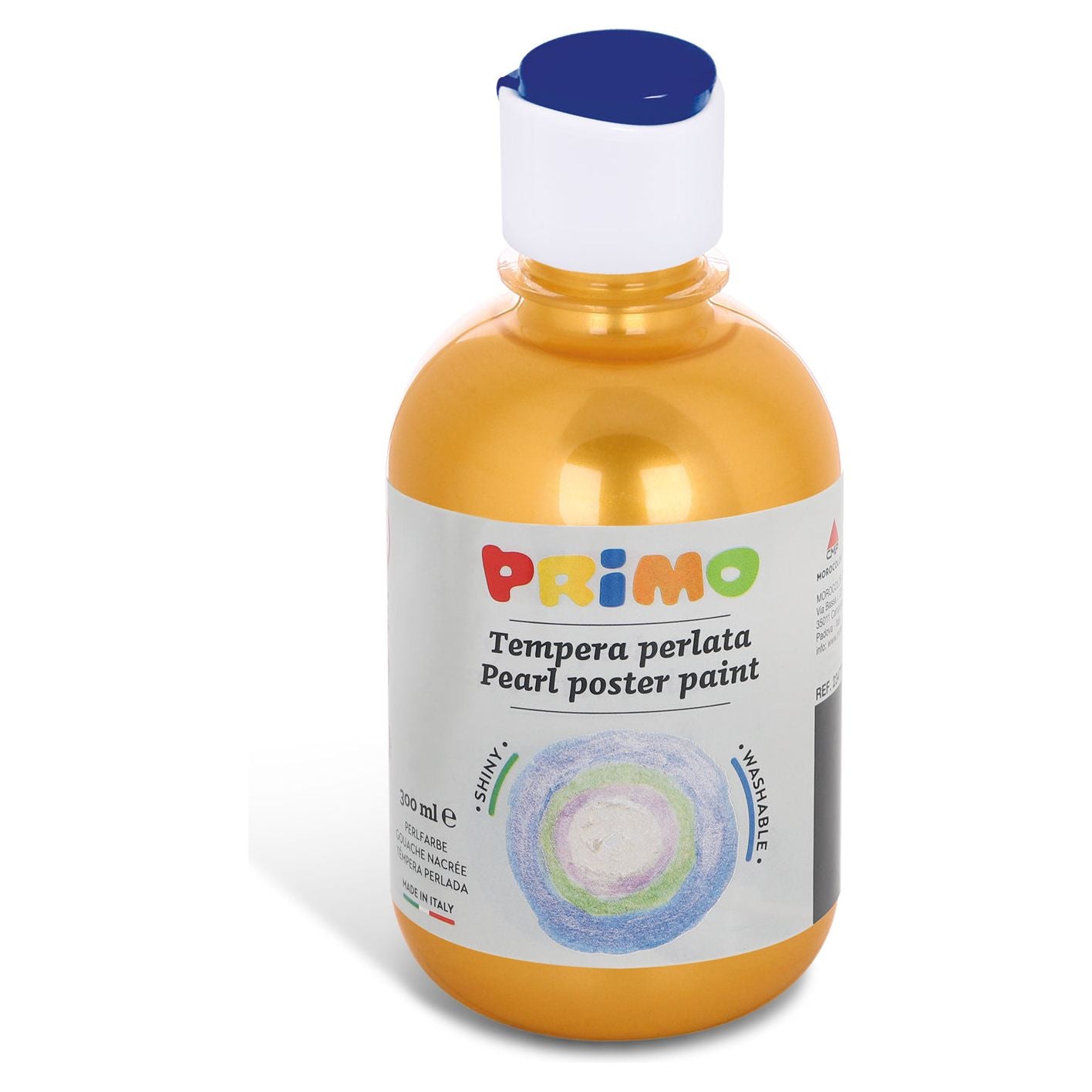 Kant-en-Klare Pearlescent Plakkaatverf, Fles 300 ml met Dop met Debietregeling Geel 210, Primo