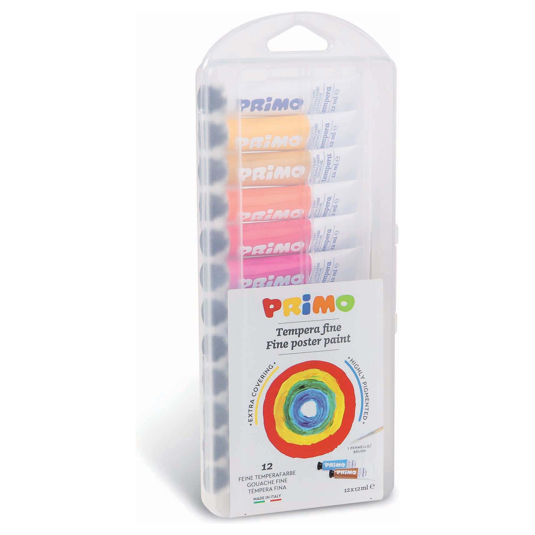 Plakkaatverf in Tube (12x12 ml) in Box, Primo