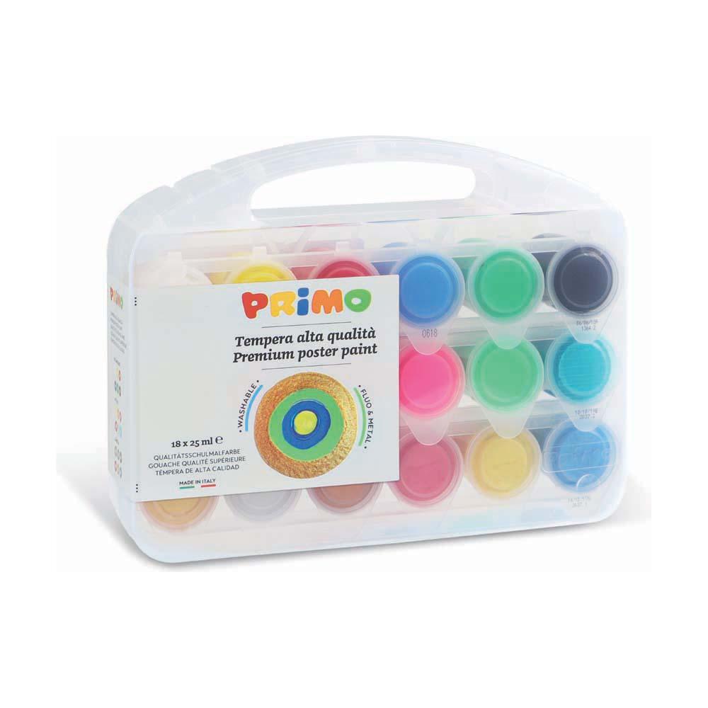 Plakkaatverf Metal+Fluo (18x25 ml) in Koffer, Primo
