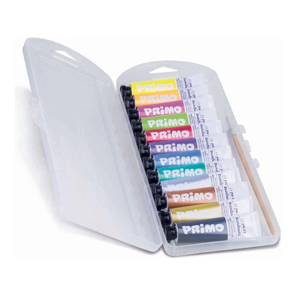 Plakkaatverf Metal+Fluo in Tube (12x12 ml) in Box, Primo
