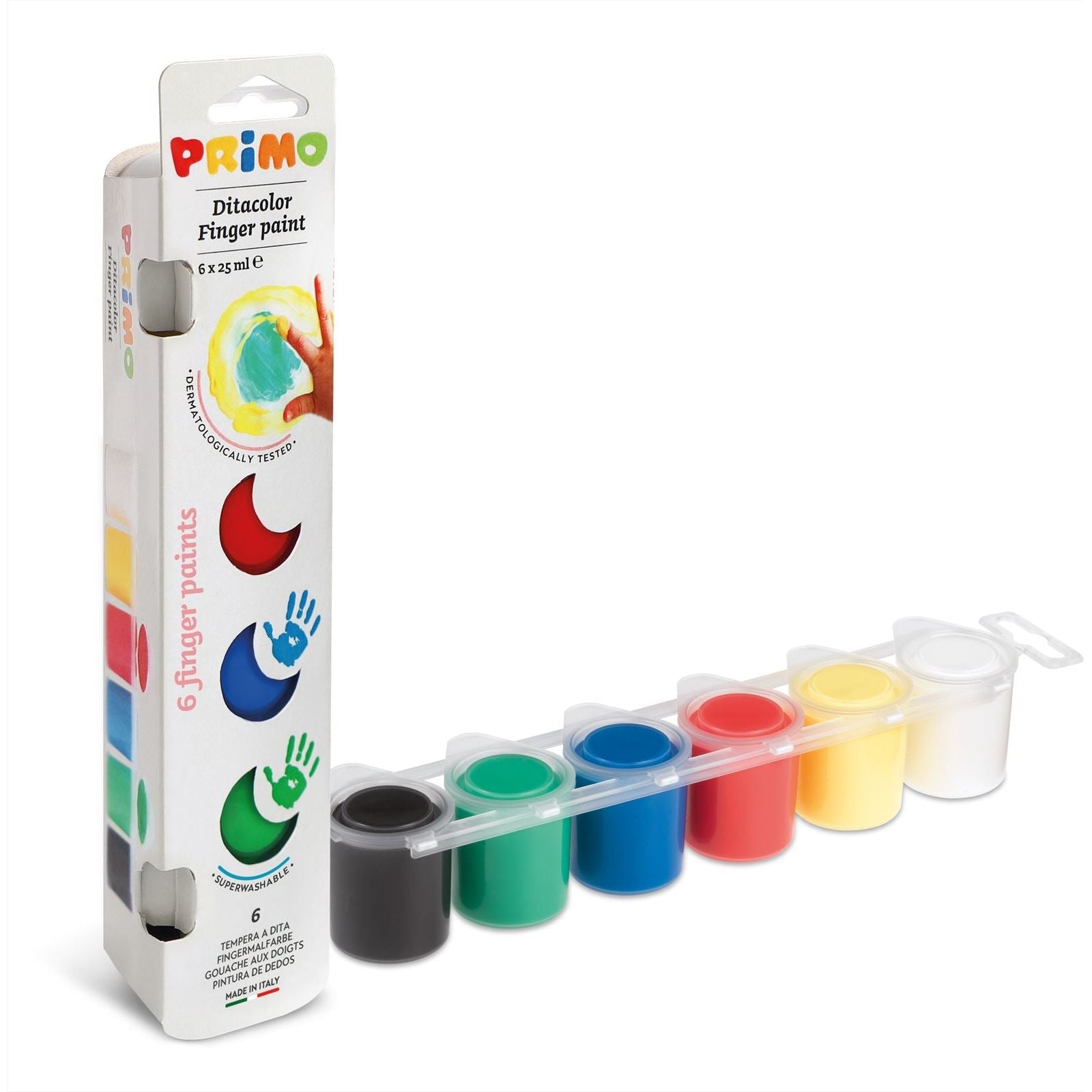 Vingerverf 6 Potjes (6x25 ml), Primo
