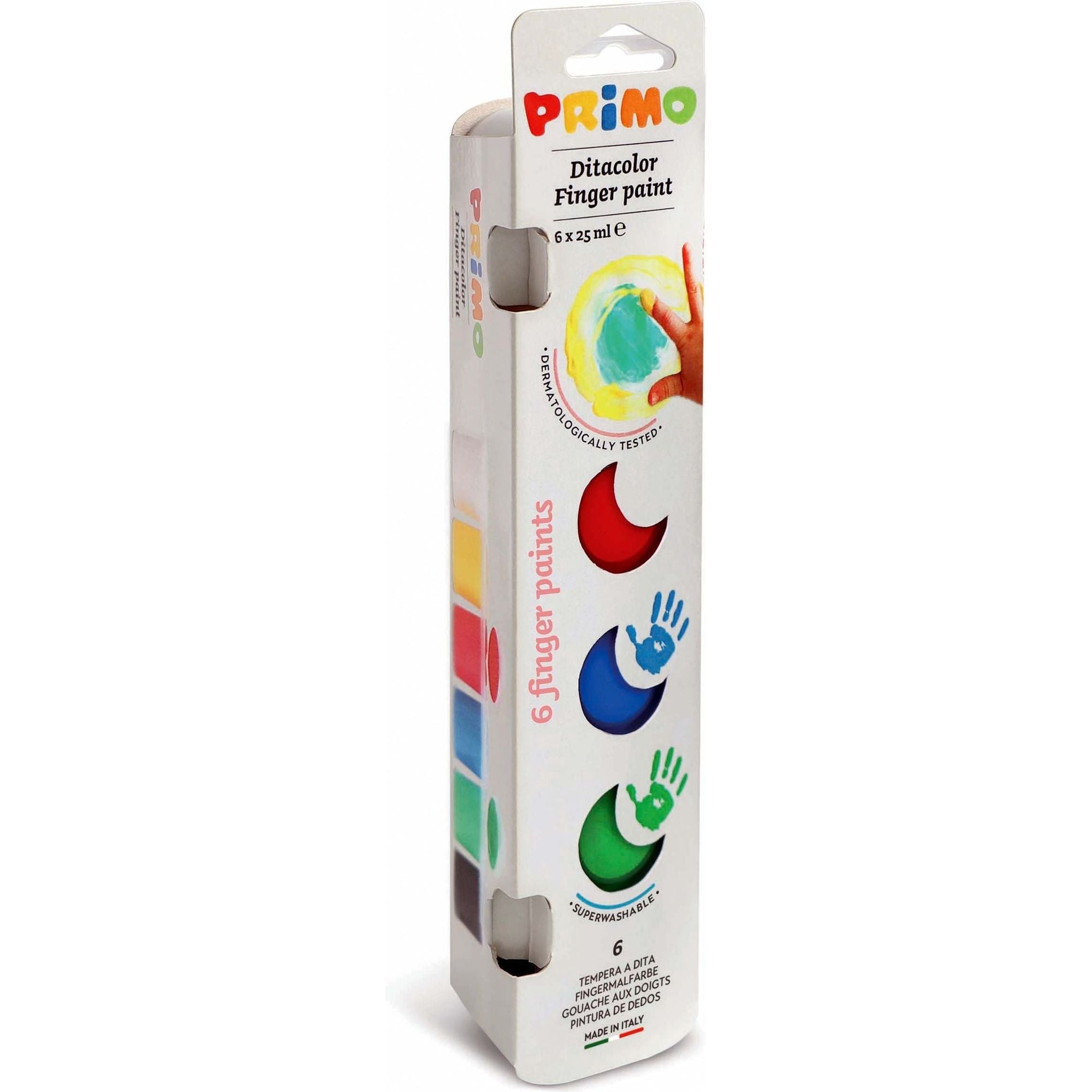 Vingerverf 6 Potjes (6x25 ml), Primo